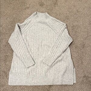Ava & Viv Light Gray Ribbed Turtleneck Sweater